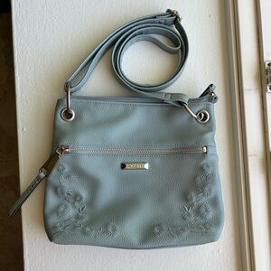 Rosetti Sky Blue Floral Crossbody Bag